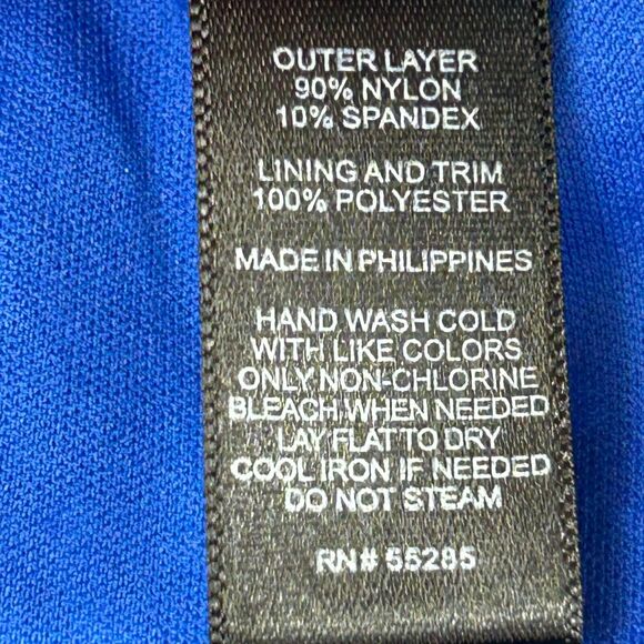 Express Peplum Top Womens XS Blue Sleeveless Lace Floral Print Tank Back Zip - Picture 7 of 8